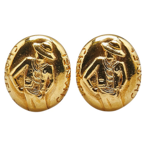 Chanel Mademoiselle Gold Earrings