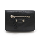 balenciaga Classic Mini Leather Wallet Black