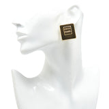 Chanel Logo Perfume Bottle Earrings Gold