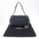 Chanel Matelasse Caviar Skin Chain Tote Bag Shoulder Bag Black