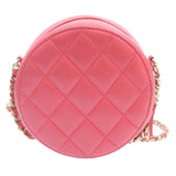 Chanel Matelasse Caviar Skin Chain Shoulder Bag Pink CC Auth 23651A