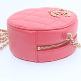 Chanel Matelasse Caviar Skin Chain Shoulder Bag Pink CC Auth 23651A