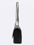 A58600 Caviar silver classic jumbo L size chain shoulder bag Chanel