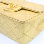 Chanel Matelasse Chain New Shoulder Bag Leather Gold CC Auth 25305A