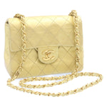 Chanel Matelasse Chain New Shoulder Bag Leather Gold CC Auth 25305A