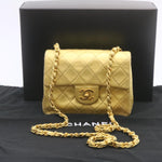 Chanel Matelasse Chain New Shoulder Bag Leather Gold CC Auth 25305A