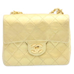 Chanel Matelasse Chain New Shoulder Bag Leather Gold CC Auth 25305A