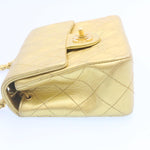 Chanel Matelasse Chain New Shoulder Bag Leather Gold CC Auth 25305A