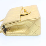 Chanel Matelasse Chain New Shoulder Bag Leather Gold CC Auth 25305A