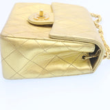 Chanel Matelasse Chain New Shoulder Bag Leather Gold CC Auth 25305A