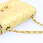 Chanel Matelasse Chain New Shoulder Bag Leather Gold CC Auth 25305A