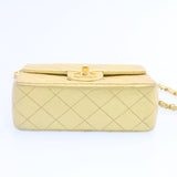 Chanel Matelasse Chain New Shoulder Bag Leather Gold CC Auth 25305A