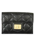 2.55 Vintage Tri-Fold Calfskin Half Wallet Black Chanel