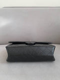 255 Chain Vintage Calfskin Ruthenium  Medium Flap Shoulder Bag Black Chanel