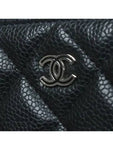 A69251 Black Caviar Beauty CC Silver Logo Large Clutch Chanel