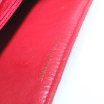 Chanel Matelasse Chain New Shoulder Bag Lamb Skin Turn Lock Red CC Auth 28661A