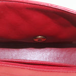 Chanel Matelasse Chain New Shoulder Bag Lamb Skin Turn Lock Red CC Auth 28661A