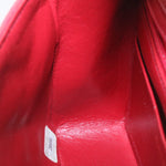 Chanel Matelasse Chain New Shoulder Bag Lamb Skin Turn Lock Red CC Auth 28661A