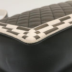 Chanel Matelasse Boy  Chain Shoulder Bag Lamb Skin Black CC Auth 29190A
