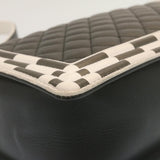Chanel Matelasse Boy  Chain Shoulder Bag Lamb Skin Black CC Auth 29190A