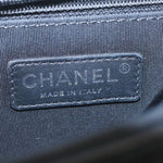 Chanel Matelasse Boy  Chain Shoulder Bag Lamb Skin Black CC Auth 29190A