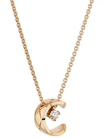 18K Coco Crush Diamond Necklace Gold Chanel