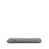 Chanel Long Zip Wallet in Tweed Denim Blue