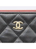 A82552 Black Caviar Classic Large CC Gold Logo Clutch Chanel