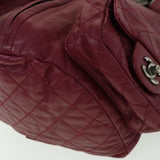 Chanel Matelasse Chain Backpack Lamb Skin Bordeaux CC Auth 30736A