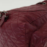 Chanel Matelasse Chain Backpack Lamb Skin Bordeaux CC Auth 30736A