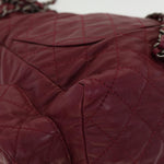 Chanel Matelasse Chain Backpack Lamb Skin Bordeaux CC Auth 30736A