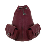 Chanel Matelasse Chain Backpack Lamb Skin Bordeaux CC Auth 30736A