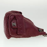 Chanel Matelasse Chain Backpack Lamb Skin Bordeaux CC Auth 30736A