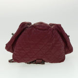 Chanel Matelasse Chain Backpack Lamb Skin Bordeaux CC Auth 30736A