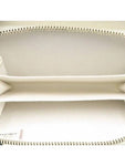 AP2569 White Color Caviar Skin Card Holder Zip Up Wallet On Chain Chanel