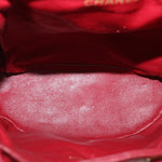 Chanel Matelasse Chain Hand Bag Lamb Skin Red CC Auth 31892A