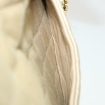 Chanel Matelasse 25 Turn Lock Chain Shoulder Bag Satin Beige CC Auth 32604