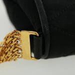 Chanel Matelasse Chain stone Shoulder Bag Black CC Auth 32695A