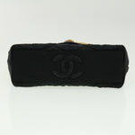 Chanel Matelasse Chain stone Shoulder Bag Black CC Auth 32695A