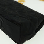 Chanel Matelasse Chain stone Shoulder Bag Black CC Auth 32695A
