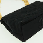 Chanel Matelasse Chain stone Shoulder Bag Black CC Auth 32695A