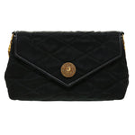 Chanel Matelasse Chain stone Shoulder Bag Black CC Auth 32695A