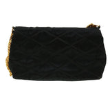 Chanel Matelasse Chain stone Shoulder Bag Black CC Auth 32695A