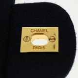 Chanel Matelasse 25 Shoulder Bag cotton Black CC Auth 33162