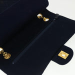 Chanel Matelasse 25 Shoulder Bag cotton Black CC Auth 33162