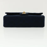 Chanel Matelasse 25 Shoulder Bag cotton Black CC Auth 33162