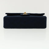 Chanel Matelasse 25 Shoulder Bag cotton Black CC Auth 33162