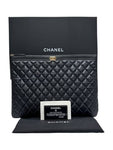 A84407 Cavier Skin Boy Vintage Gold Plated Large Clutch Chanel