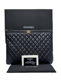 A84407 Cavier Skin Boy Vintage Gold Plated Large Clutch Chanel