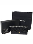 AP0241 Caviar Skin Gold Logo Classic Flap Long Wallet Chanel